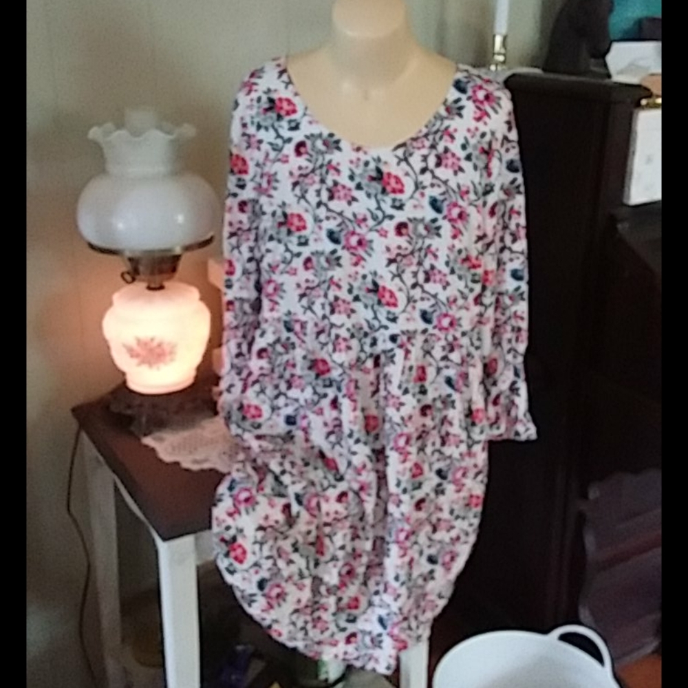 Half sleve floral dress